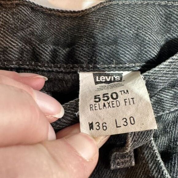 Vintage Y2K Levi’s 550 Charcoal‎ Black Size Women’s size 12 - Picture 12 of 16